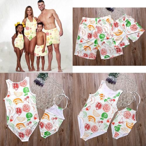 2019 Newest Fashion Hot Sexy Charming Wholesale Family Men Womens Kids One-piece Swimsuit Swimwear Monokini Bathing Suit Bikini