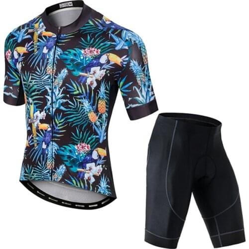 Custom polyester bike wear clothing men bicycle jersey shorts sleeve cycling clothing china