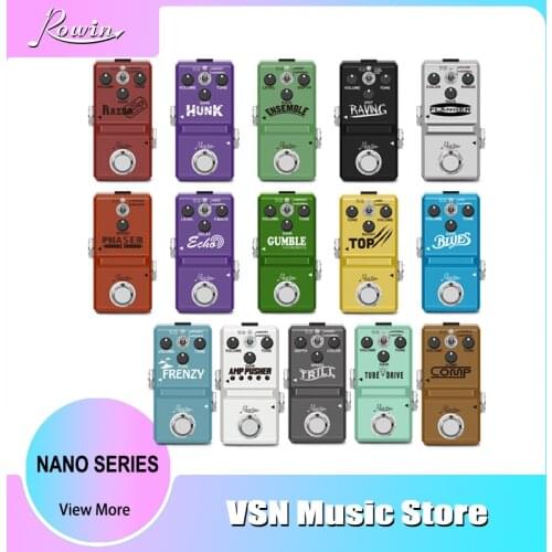 Rowin Nano series effect Phaser Top Fuzz Amp pusher Tube drive