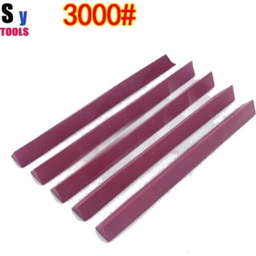 10*100 Three sides shape Red ruby oil whetstone for Serrated knife sy tools