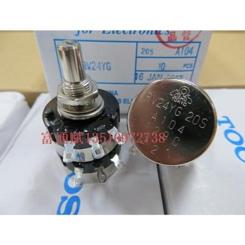 [VK] original TOCOS RV24YG 20S A104 B501 RV24YG20S double potentiometer A100K A100KX2 B500R B501X2 20mm round shaft