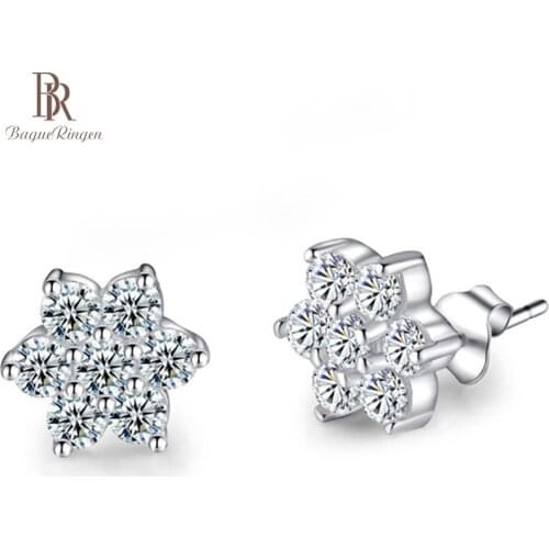Bague Ringen Anti-allergy Silver 925 Jewelry Fashion Snowflake Earrings for Women Korean Edition Delicate Ear Studs Dating GIFT