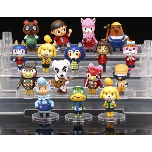 16pcs/lot Animal Crossing Cute anime Nintendo Switch Game Tom Nook K.K Isabelle Figure Model Toys Kids Christmas Gift Baby Toys