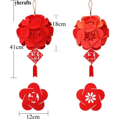 2PCS//Lot.Chinese FU Spring festival felt craft kits,Fabric crafts.Early educational toys.Kindergarten crafts.CNY arts and craft