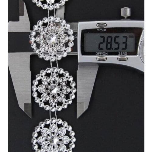 20Yard Flower Rhinestone Bendable Mesh Wrap Roll Trim For Sewing Apperal Bag Shoes Cap Party Holiday Venue Decoration