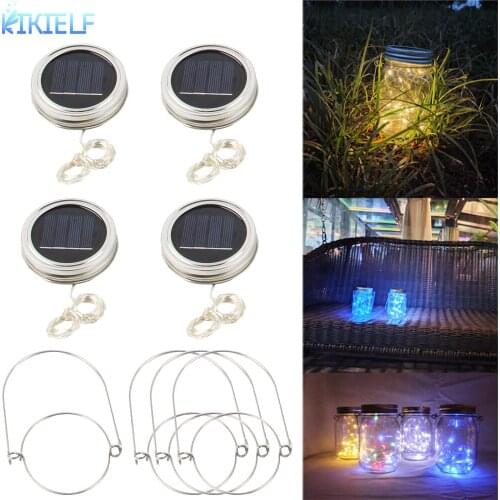 20LED Solar Fairy Cap Light Mason Jar Lid Lamp (NO Jars) Garden Waterproof Lighting Party Christmas Lights Outdoor Wedding Decor