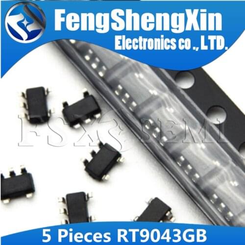 5pcs RT9043GB SOT23-5 RT9043 CJ4X 1X=*** SOT23 Adjustable Output Voltage, Enable/Shutdown Control IC