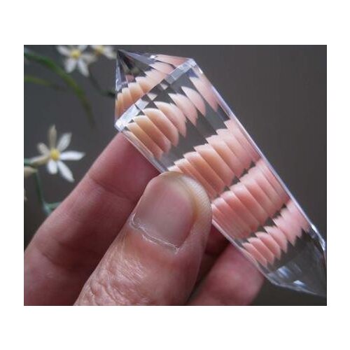 A**75g Natural Vogel Style Clear Quartz Crystal 24 sided DT Wand Superb