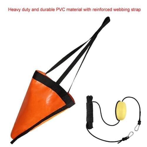 24InchKayak Canoe Boat Float Marine PVC Sea Anchor Drift Anchor Drogue Drifting Brake Rowing with 30ft Retrieving Tow Throw Line