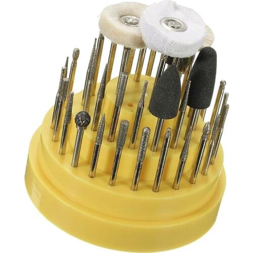 Free Shipping 41 PCS Dental Lab Silicone Rubber Rotary Tungsten Steel Polishing Burs 2.35mm