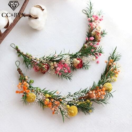 CC Hairband Women Headband Crown Tiara Wedding Hair Accessories For Bridal Bridesmaids 100% Handmade Party Beach Hairwear mq087