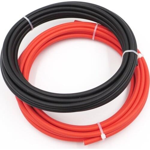 Black Red PV Solar Cable 6mm2 Used to solar PV System 100 Meters a lot 100M Red/100M black,50M Red+50M Black