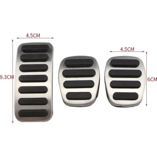 For Volvo V40 XC40 C30 C70 S40 GEELY BOYUE LYNK&CO Stainless Steel Foot Rest Pedal Gas & Brake Pedal Anti-slip Pad Cover AT MT