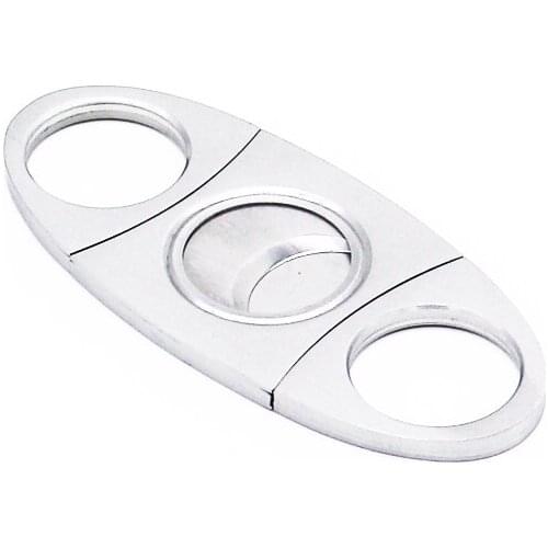 Effective Double Blades Cigar Cutter Knife Classic Ellipse Stainless Steel Cigar Scissors Household Accessories