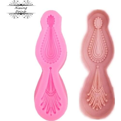 Doinb Gemstone pendant shape silica gel fudge mould cake decoration tool candy chocolate fudge mould