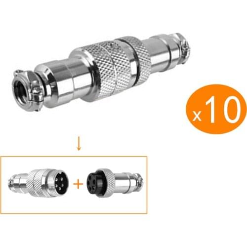 GX16 Aviation Connector Plug Socket GX 16 Butt Type Joint Female Male 2 3 4 5 6 7 8 9 10 Pin Circular 10 Pcs Free Shipping