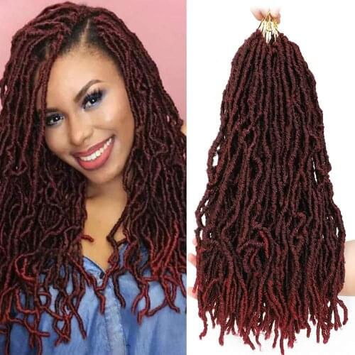 Faux Locs Crochet Braids 14 18 24Inch Soft Natural Soft Synthetic Hair Extension 20 Stands/Pack Goddess Locks