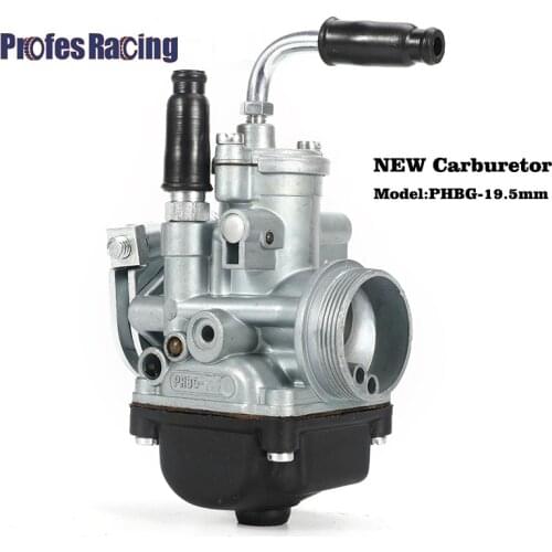 PHBG 19.5mm Dellorto Silver Racing motorcycle Carburetor Carb Carburador With Air Intake 50cc 90cc BWS100 For Puch Ymaha Zuma