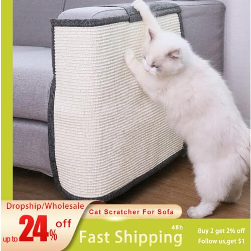 Cat Kitten Scratch Board Pad Sisal Toy Sofa Furniture Protector Cat Claw Care Product Cats Scratcher Paw Pad with Invisible Nail
