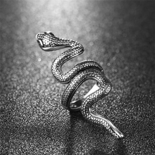 316L Stainless Steel Rings For Women BINQINGZI Titanium Steel Snake Ring Trendy Rings BR1111
