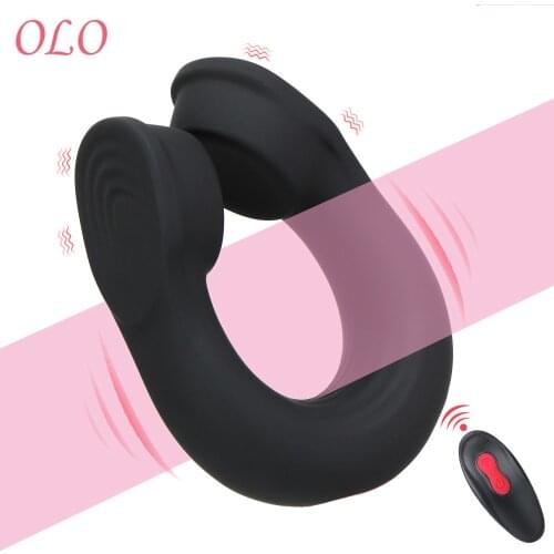 OLO Cock Ring Delay Ejaculation Erection Lock Ring Sex Toy for Men 9 Speed Vibrating Penis Ring Wireless Remote Control