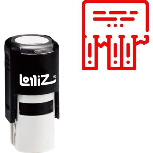 LolliZ Advertising Self-Inking Rubber Stamp - Modern Symbol Series