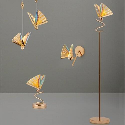 Butterfly chandelier Luxury Art Decor hanging bedside Kitchen restaurant staircase Chandelier Indoor home designer chandelier