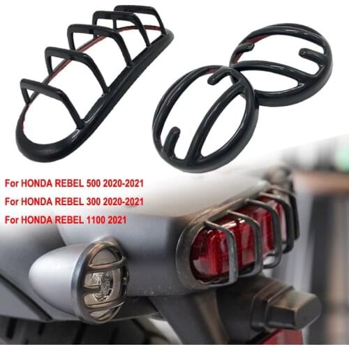 Matte Black Front And Rear Turn Lights Rear Tail Lights Grill Protector Guard For Honda Rebel CMX1100 CMX500 CMX300 2020 2021