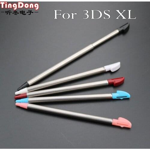 TingDong 100pcs Metal Retractable Stylus Touch Screen Pen for Nintendo 3DSLL 3DS LL XL Console