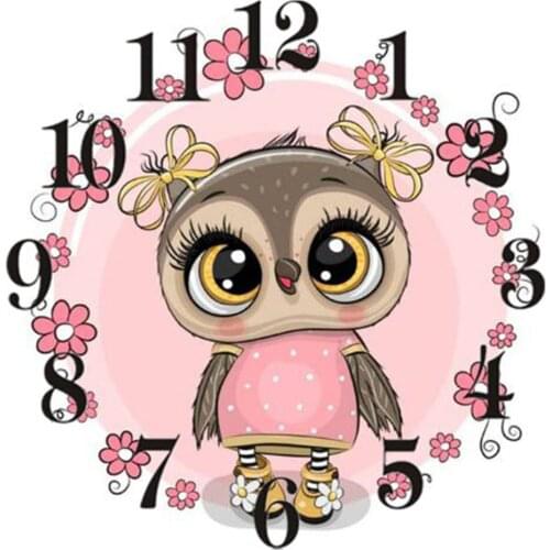 Full Square/Round 5D Diamond Painting Kit With Clock Mechanism Cross stitch Diamond Embroidery Mosaic Bird Mouse Gift