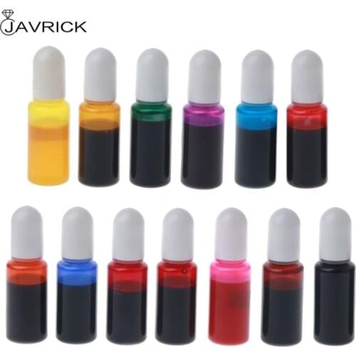 13 Colors Alcohol Ink Set Drawing Inks Epoxy Resin Diffuse Liquid Pigment Epoxy Resin Painting Dye 10ml Each Art Crafts