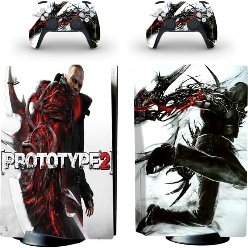 Prototype PS5 Skin Sticker for Playstation 5 Console & 2 Controllers Decal Vinyl Protective Skins Style 1