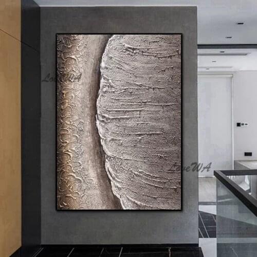 Wall Picture Modern Art New Arrival Abstract Painting In Brown Large Size Wall Painting Home Decoration Unframed Canvas Art