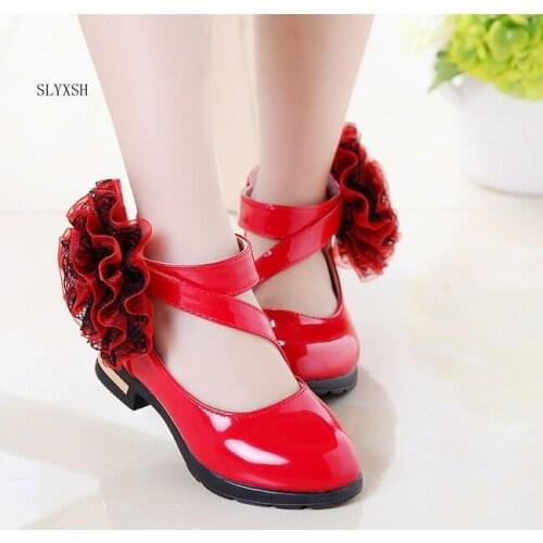 New Arrival 2018 Autumn Baby Girls Leather shoes Fashion Flowers Princess Shoes Roman Style Children Kids Party shoes