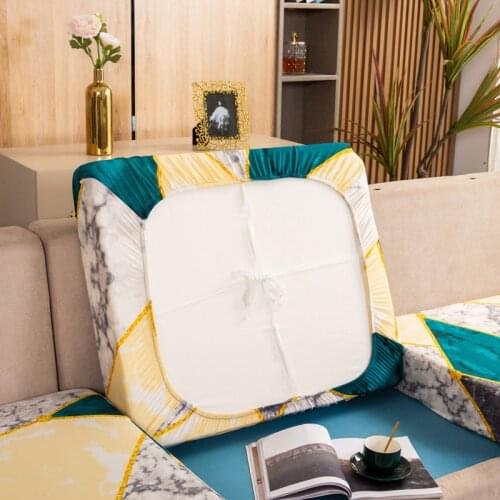 New Stretch Sofa Cushion Cover Solid Spandex Cushion Seat Chair Cover Furniture Protector Stretch Washable Removable Slipcover