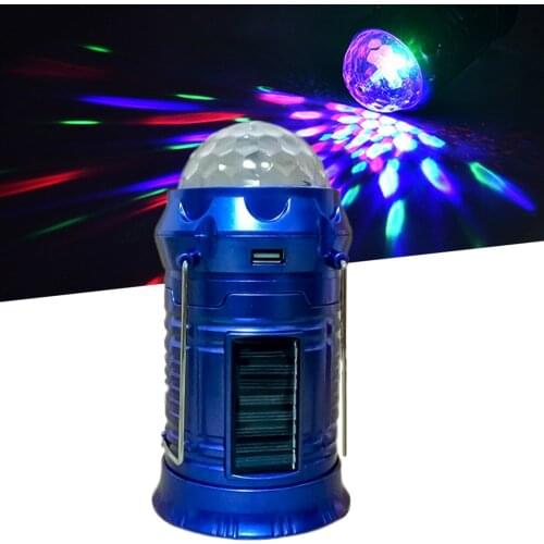 Portable Lantern Tent Multi-functional LED Solar Light for Camping Household Emergency Lamp Small Stage DIsco RGB Night Light