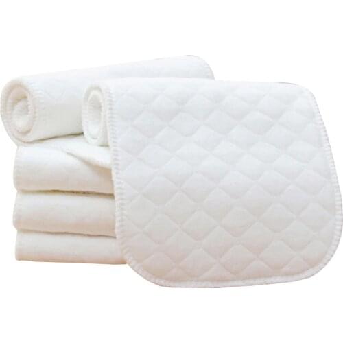 Soft Breathable Baby Cloth diaper Changing Pads Newborn Nappy Liners Inserts 3 Layers Wshable Cloth