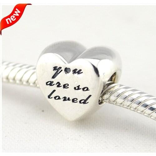 Fits For Pandora Bracelets You Are So Loved Charms 100% 925 Sterling Silver Beads Free Shipping