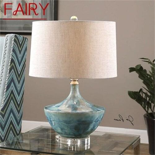 FAIRY Dimmer Table Lamp Contemporary LED Ceramic Painting Decorative Desk Light for Home Bedside