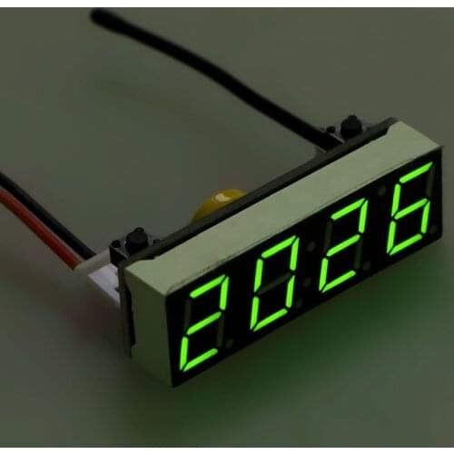 OOTDTY 3 In 1 LED DIY Digital Clock Temperature And Voltage Module Electronic High-precision DC 5~30V