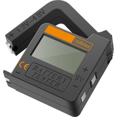 AA/AAA/C/D/9V/1.5V Battery Tester General Button Battery Lithium Battery LCD Digital Battery Tester Capacitance Diagnostic Tool