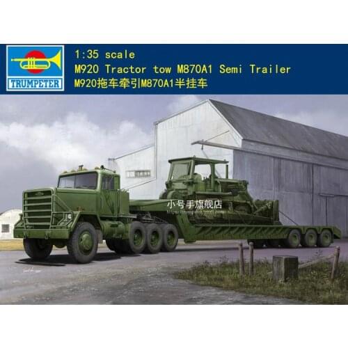 Trumpeter 01078 1:35 Scale M920 Tractor tow M870A1 Semi Trailer Model Kit