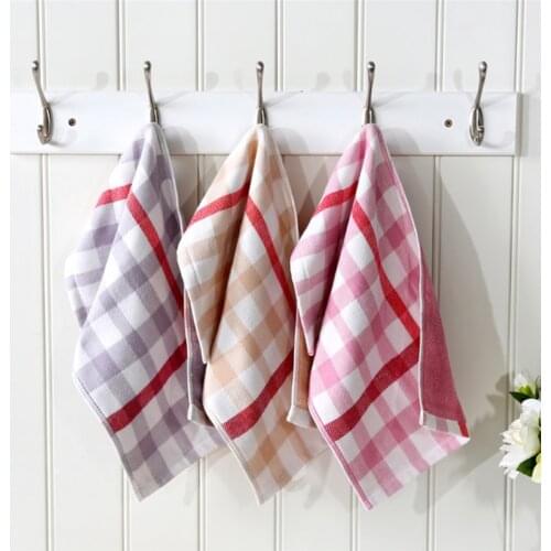 Born Ultra Soft Baby Cotton Bath Towel Feeding Wipe Cloth Square Face Hand Small Towel for Infant Kids Plaid Color Feeding Towel