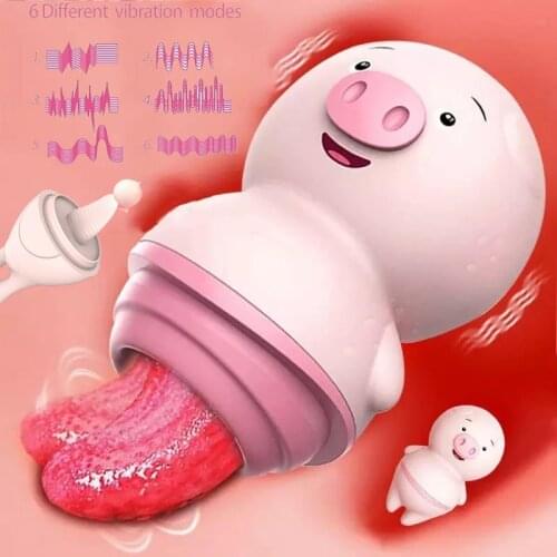 Vibrators Clitoris Massage Soft Pig Tongue Masturbator Toys Female Masturbation Pussy Licking Sex Toys for Women Nipple Vibrator