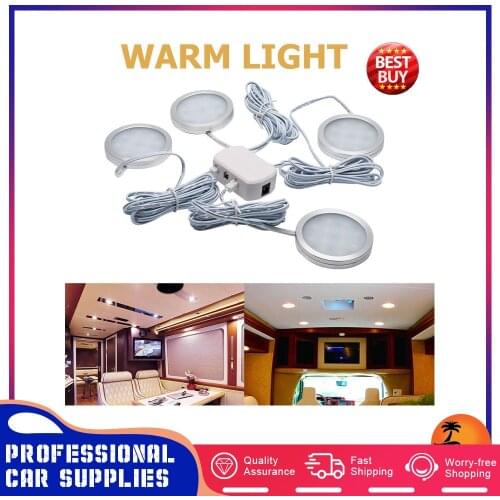 4x 12V Interior LED Spot Light Warm Light For Camper Van Caravan Motorhome Lamp