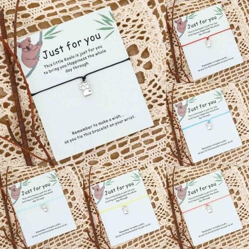 Koala Bracelet Cute Small Koala Charm Friendship Bracelet Australian Koala Bear Jewelry for Women Men Friendship Gifts