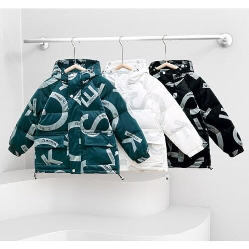 Winter Kids Jacket For Boys Coats Thicken Hooded Jackets Children Parka Clothes Candy color kids Snowcoats Baby Boys Outerwear