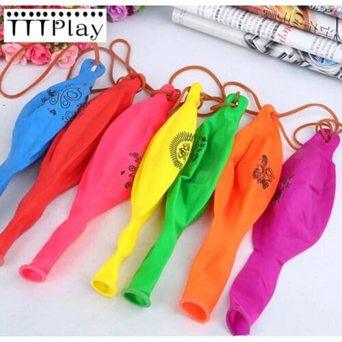 10pcs/lot 12Inch 6g With A Rubber Band Dither Pat Hand Fitness Balloons Childrens Toys Happy Birthday Party Decoration Balloons