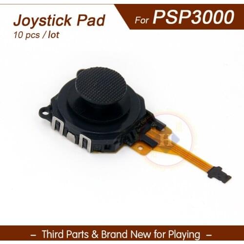 10pcs/lot New Black Replacement 3D analog joystick Button with cover cap For PSP 3007 / PSP3008 3001 3004