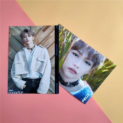 2 pcs Poster KPOP StrayKids Poster Album Cl é: levanter photo poster Wall decoration Xmas Gift